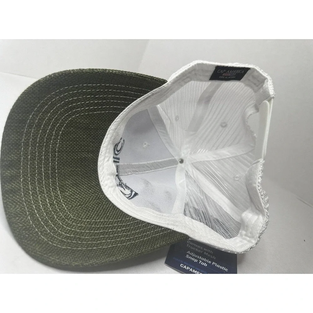RTIC Trucker Hat Cap Olive Green White Mesh Back Adjustable Snapback NEW